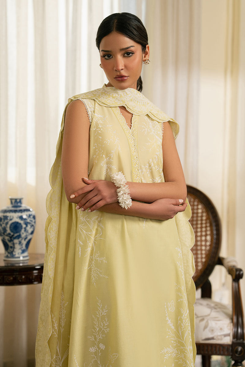 Cross Stitch - Lawn Mellow Green Unstitch Suit For Women - 3 Piece