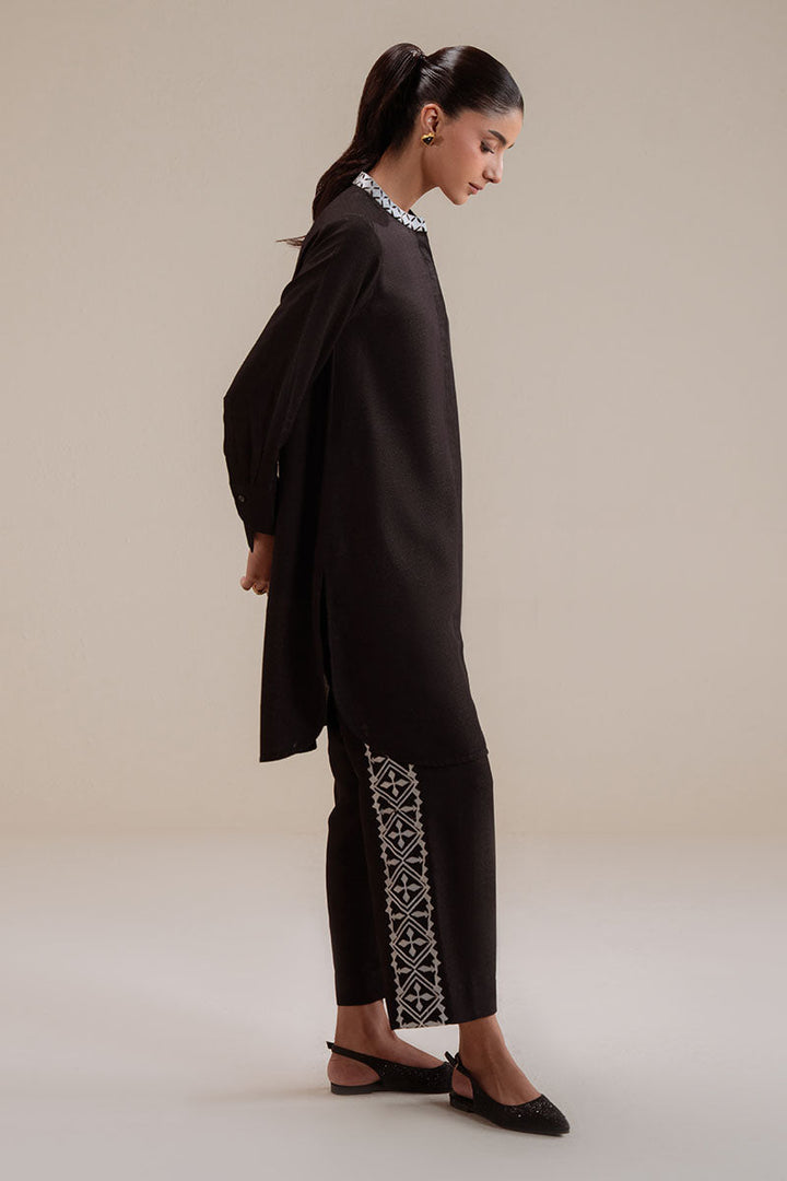 Cross Stitch - Black Mist Karandi Suit For Women - Black - 2 Piece