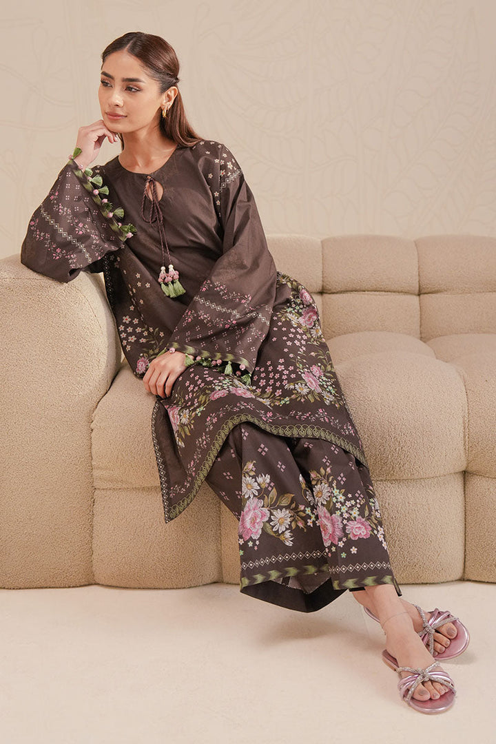 Cross Stitch - Enchanted Flora Digital Print Lawn Unstitch Suit For Women - 2 Piece