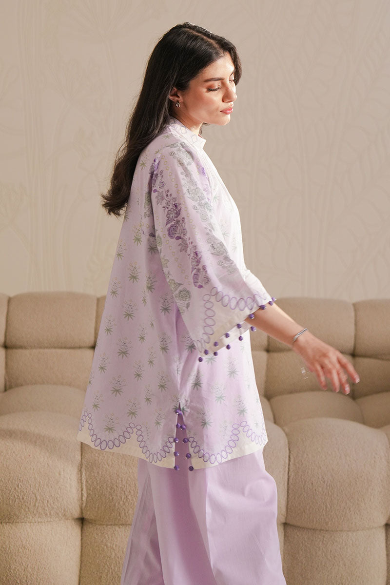 Cross Stitch - Opulent Orchid Digital Print Lawn Unstitch Suit For Women - 2 Piece