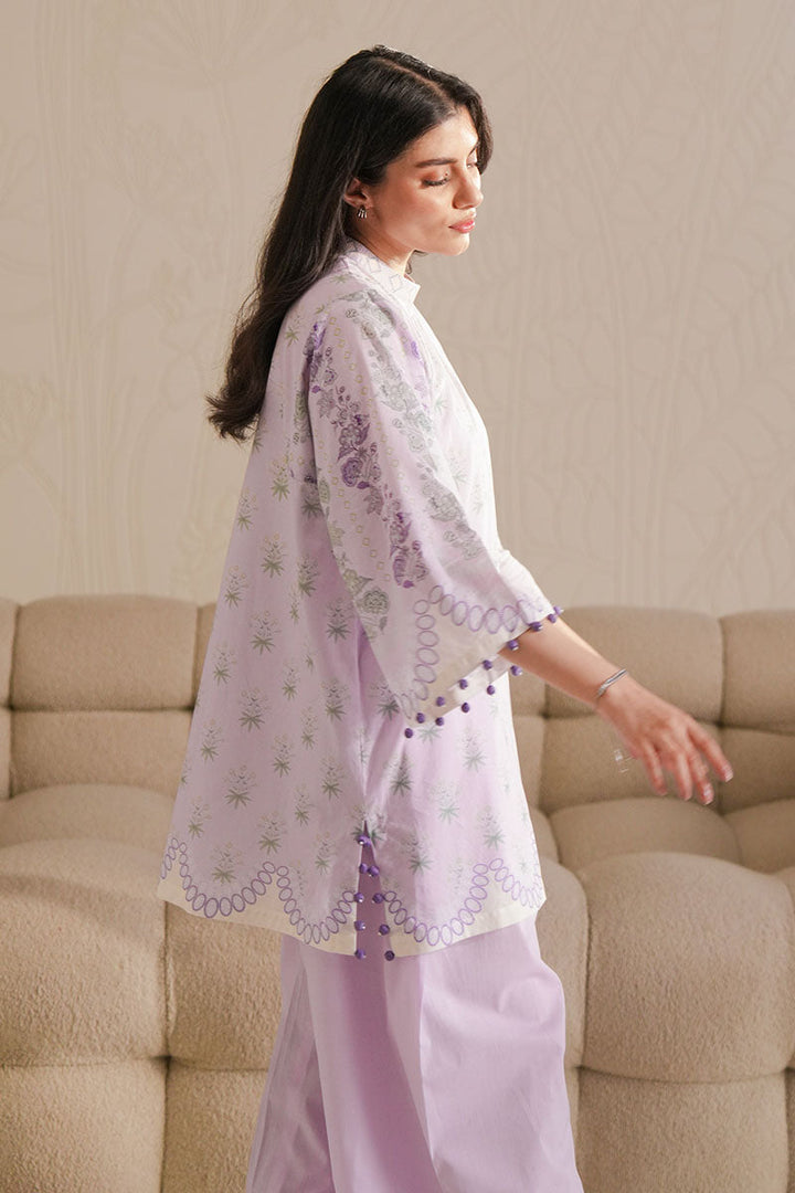 Cross Stitch - Opulent Orchid Digital Print Lawn Unstitch Suit For Women - 2 Piece