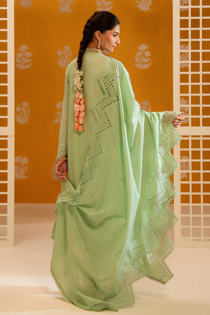 Cross Stitch - Pepper Mint Chikankari Lawn Unstitch Suit For Women - 3 Piece