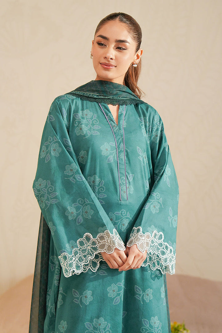 Cross Stitch - Forest Dew Digital Print Lawn Unstitch Suit For Women - 3 Piece