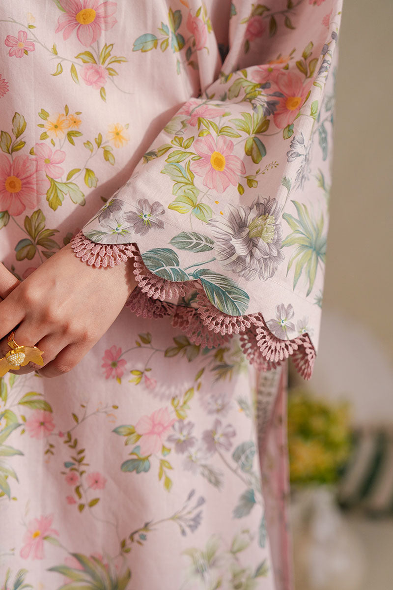 Cross Stitch - Coral Wave Digital Print Lawn Unstitch Suit For Women - 3 Piece