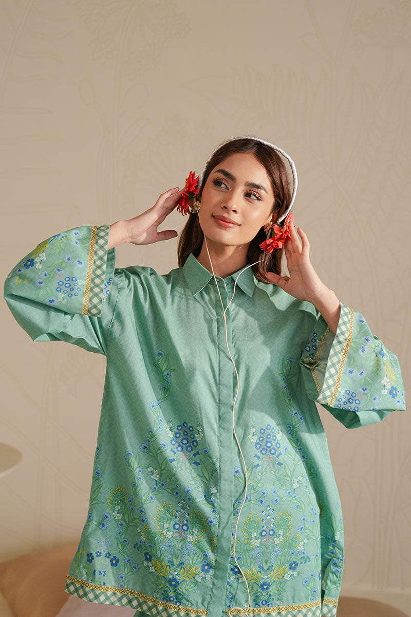 Cross Stitch - Spring Bell Digital Print Lawn Unstitch Suit For Women - 2 Piece