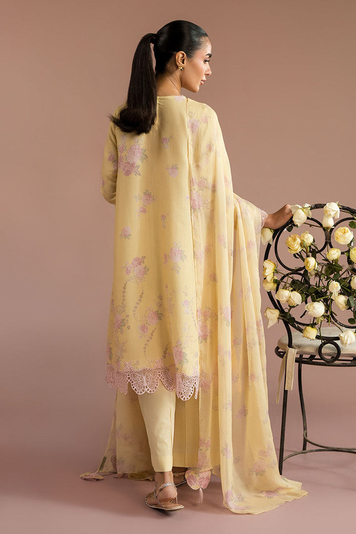 Cross Stitch - Sunset Garden Silk Suit For Women - Yellow - 2 Piece - Studio by TCS
