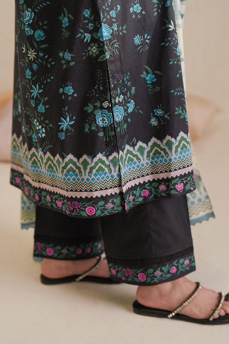 Cross Stitch - Aqua Grace Digital Print Lawn Unstitch Suit For Women - 3 Piece