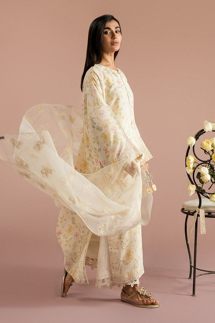 Cross Stitch - Pearl Parade Silk Suit For Women - Yellow - 2 Piece - Studio by TCS