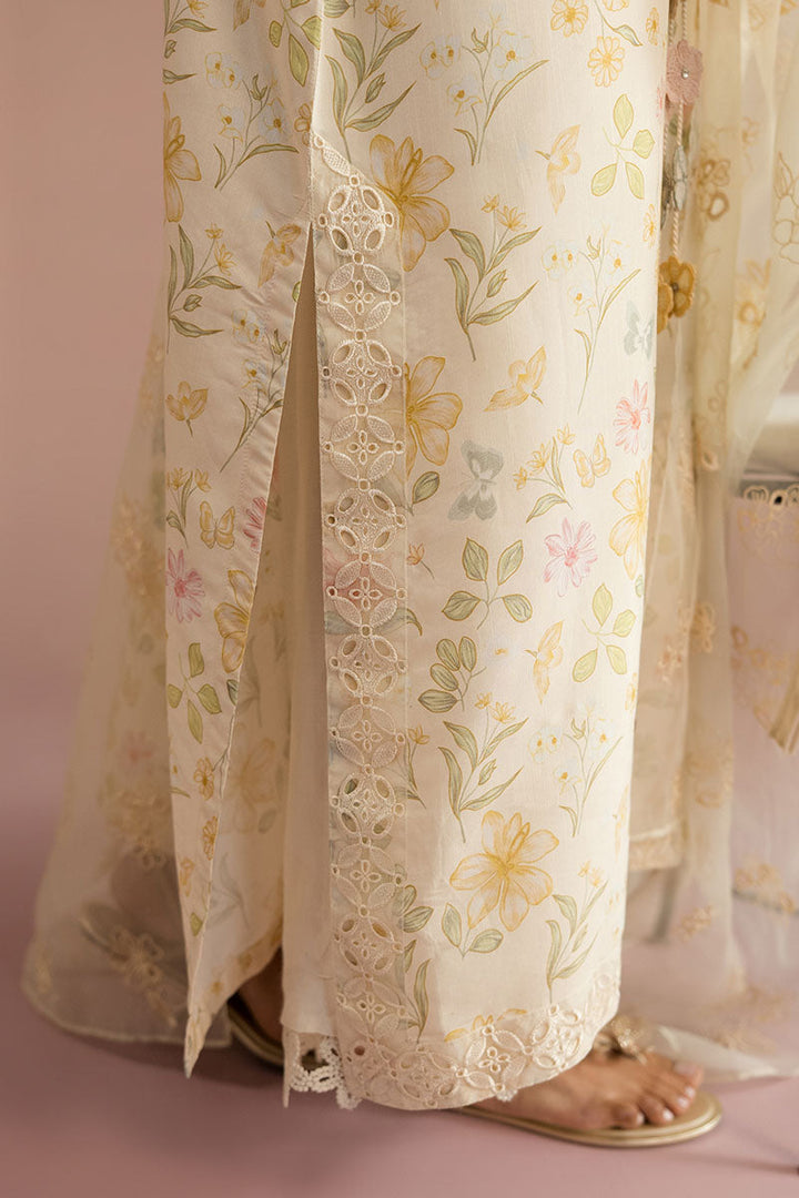 Cross Stitch - Pearl Parade Silk Suit For Women - Yellow - 2 Piece - Studio by TCS