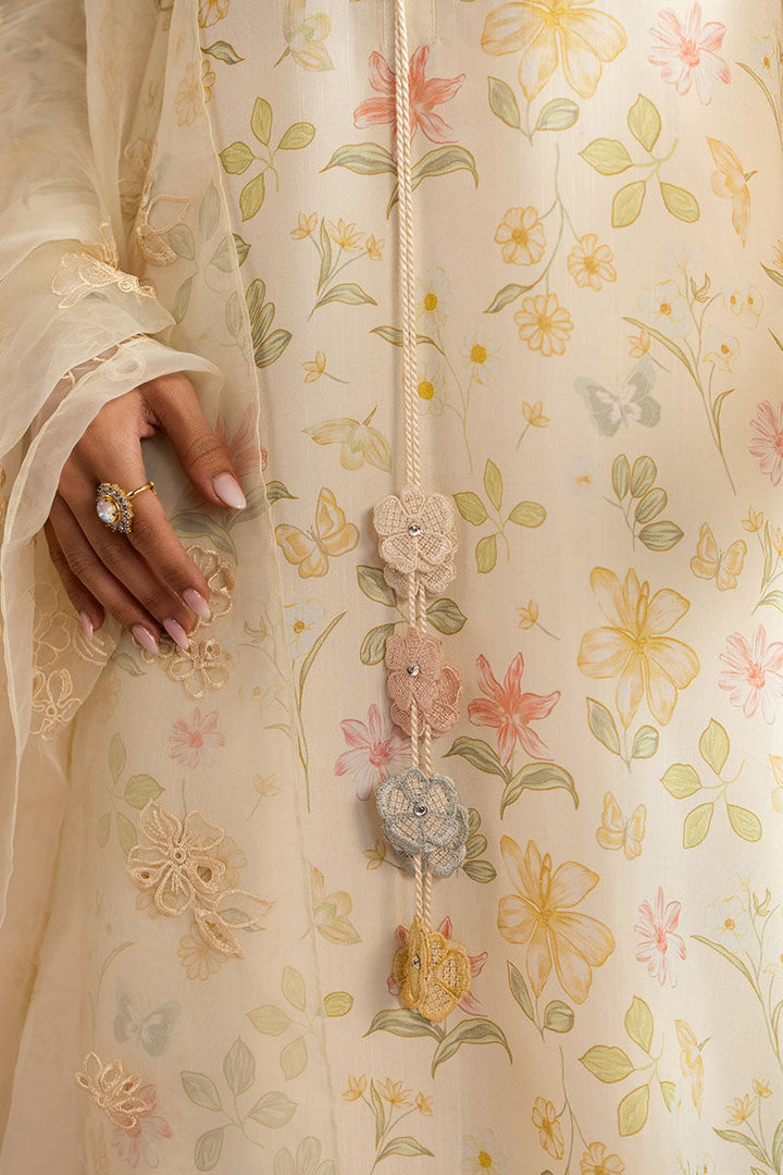 Cross Stitch - Pearl Parade Silk Suit For Women - Yellow - 2 Piece - Studio by TCS