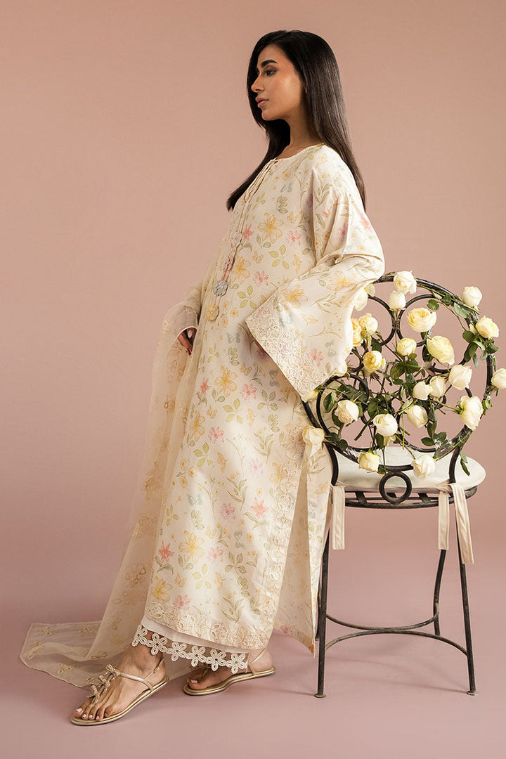 Cross Stitch - Pearl Parade Silk Suit For Women - Yellow - 2 Piece - Studio by TCS
