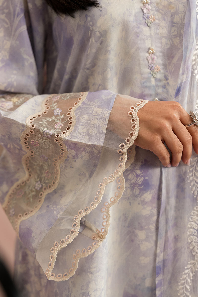 Cross Stitch - Shadow Bloom Silk Suit For Women - Purple - 2 Piece - Studio by TCS