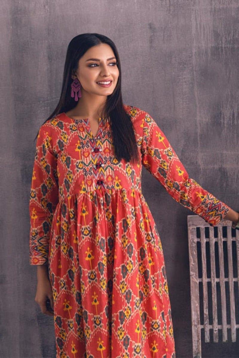 Oaks - Mandarin Lawn Printed Shirt - 1 Piece - Studio by TCS