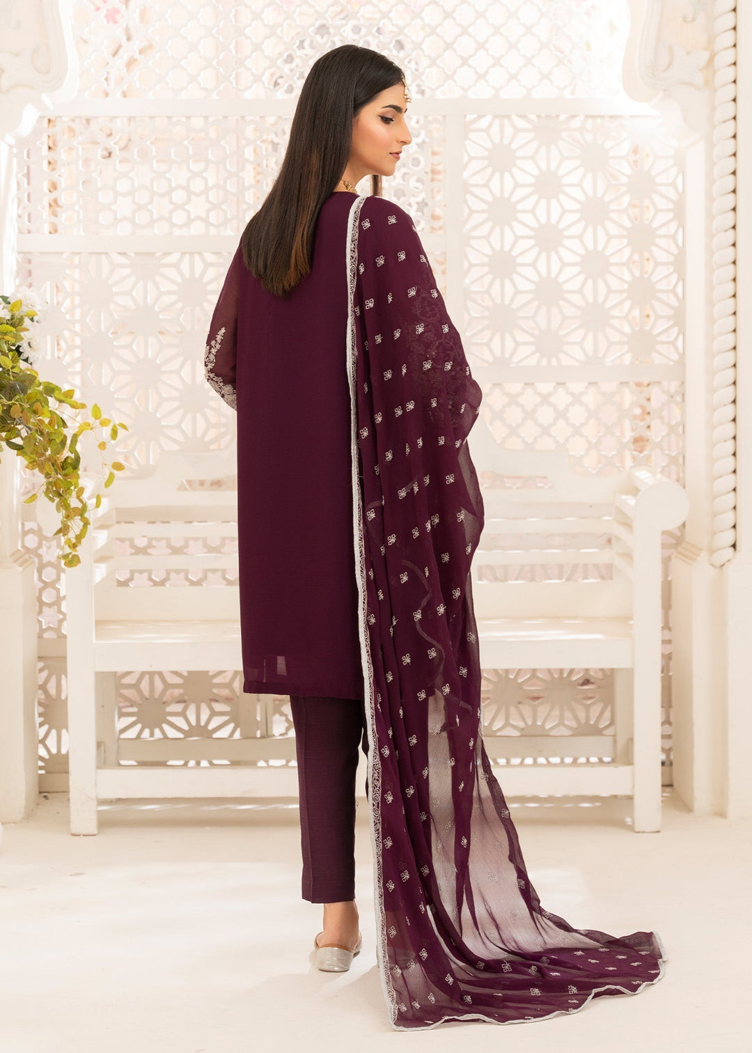 Laleen Gul rooh 3 Piece Suit Purple