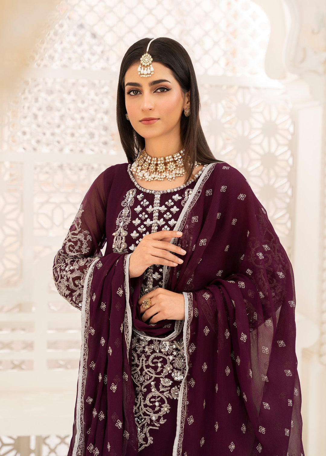 Laleen Gul rooh 3 Piece Suit Purple