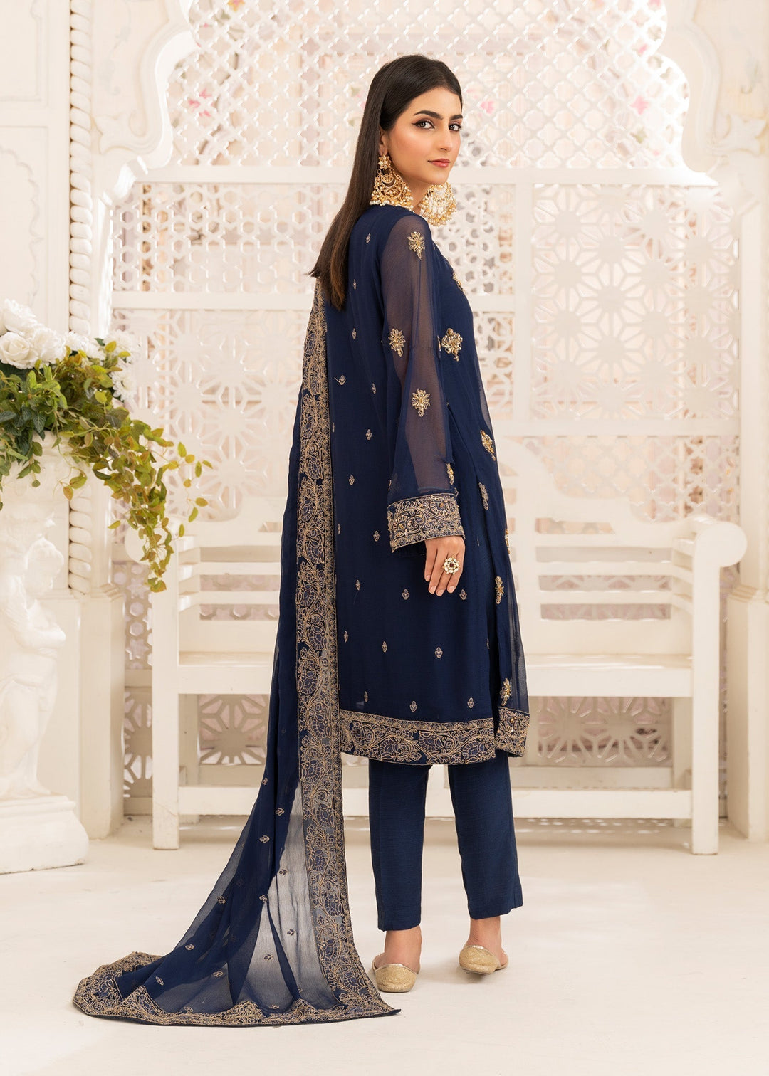Laleen Neel 3 Piece Suit Blue