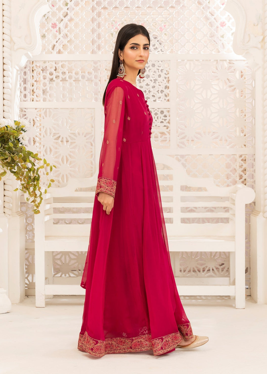 Laleen Zoyee Pishwas Pink 3 Piece