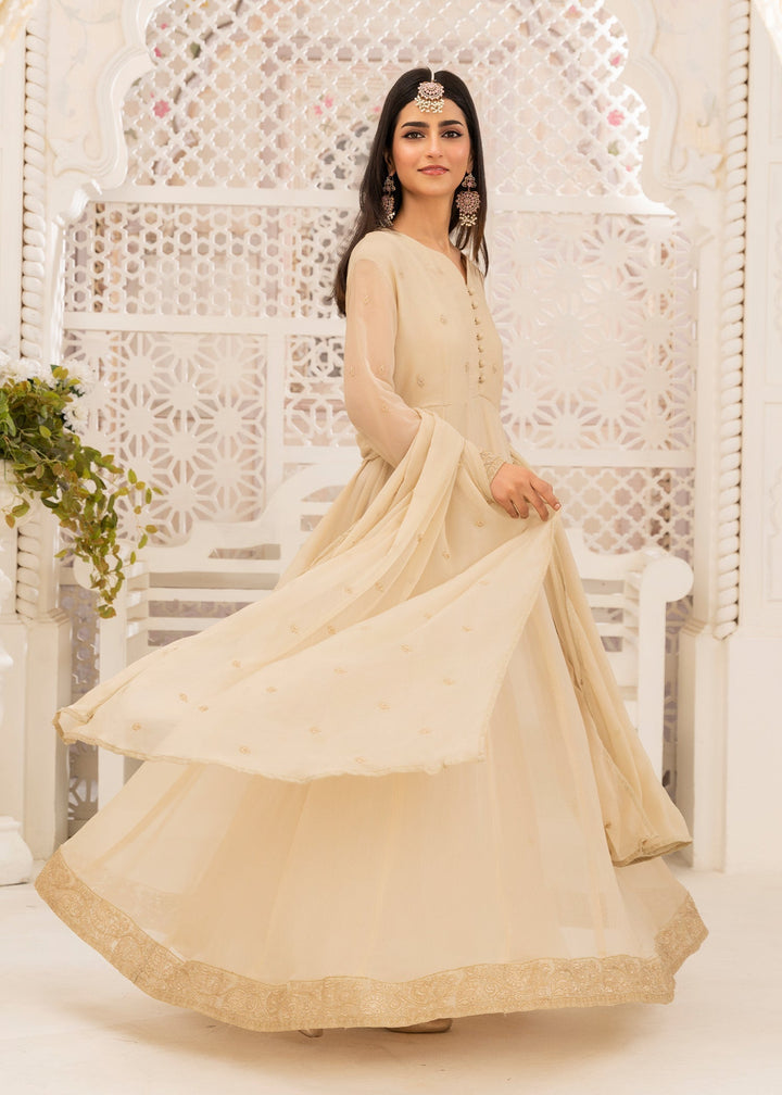 Laleen Hamnawah Pishwas Beige 3 Piece