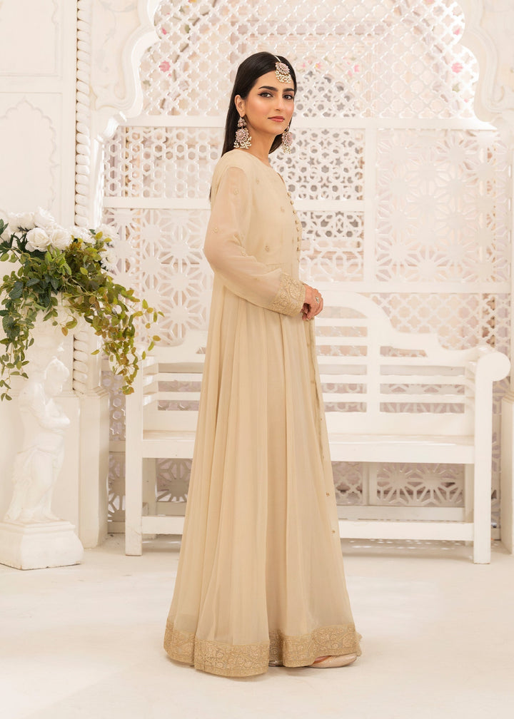 Laleen Hamnawah Pishwas Beige 3 Piece