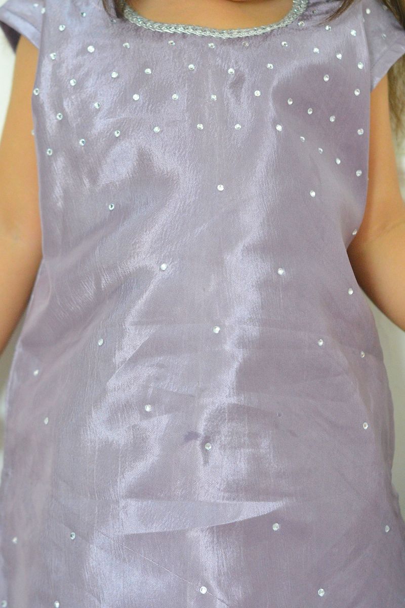 Mom4little - Lavender Katan Farshi shalwar set - 2 Piece