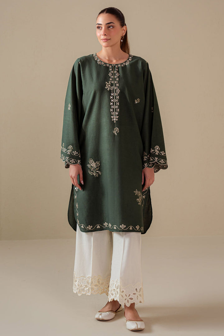 Cross Stitch - Dew Embroidered Lawn Shirt For Women - Green - 1 Piece
