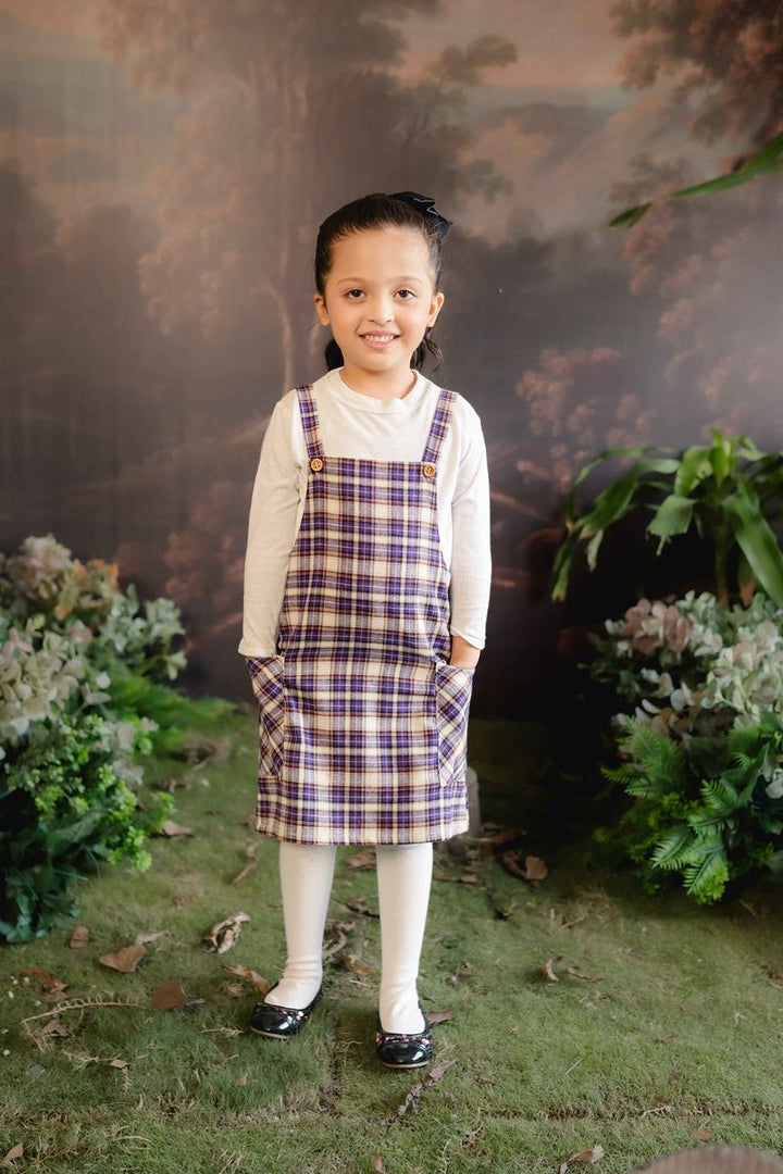 Hummingbirdspk - Purple Tartan Print Flannel Tunic - 1 piece