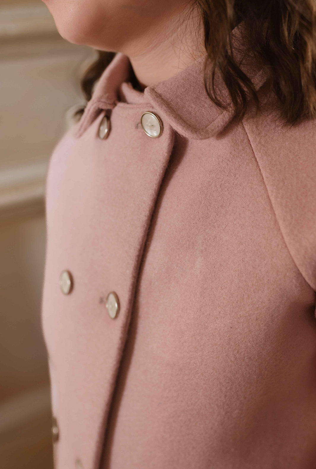 Hummingbirdspk - Blush Pink Wool Coat - 1 piece
