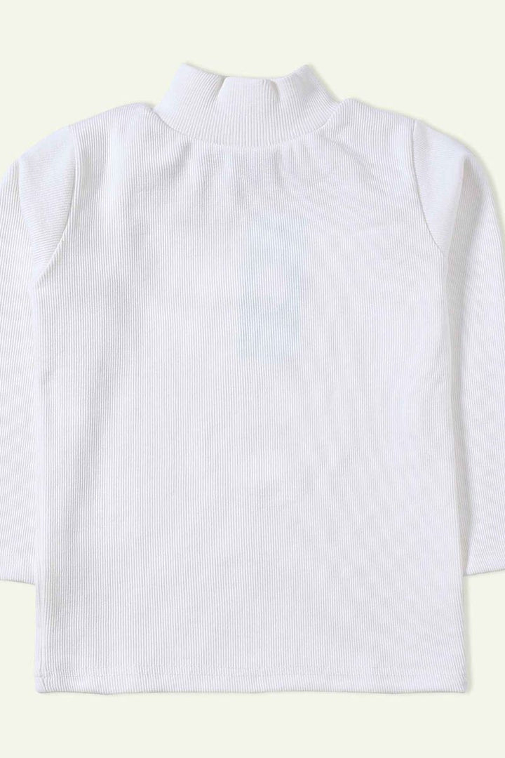 Hummingbirdspk - Ribbed Cream High Neck Shirt (Unisex) - 1 Piece