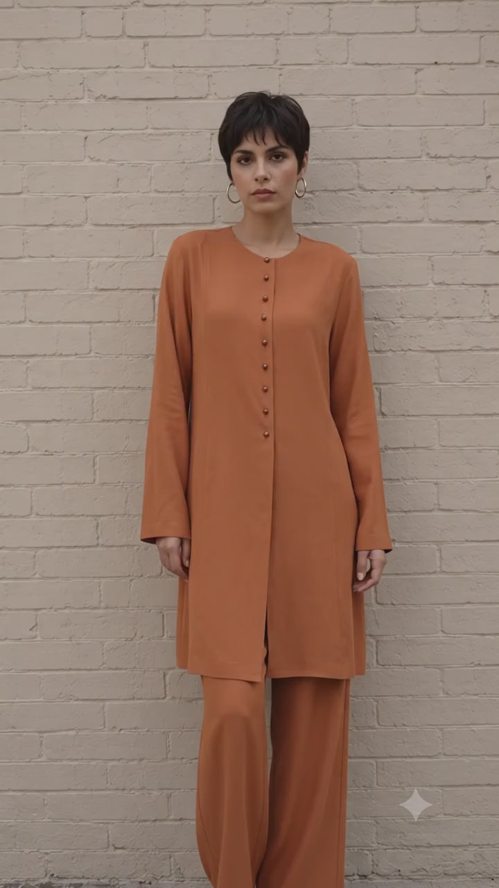 Gulabo THE NARA Co-ord set Rust 2 Piece