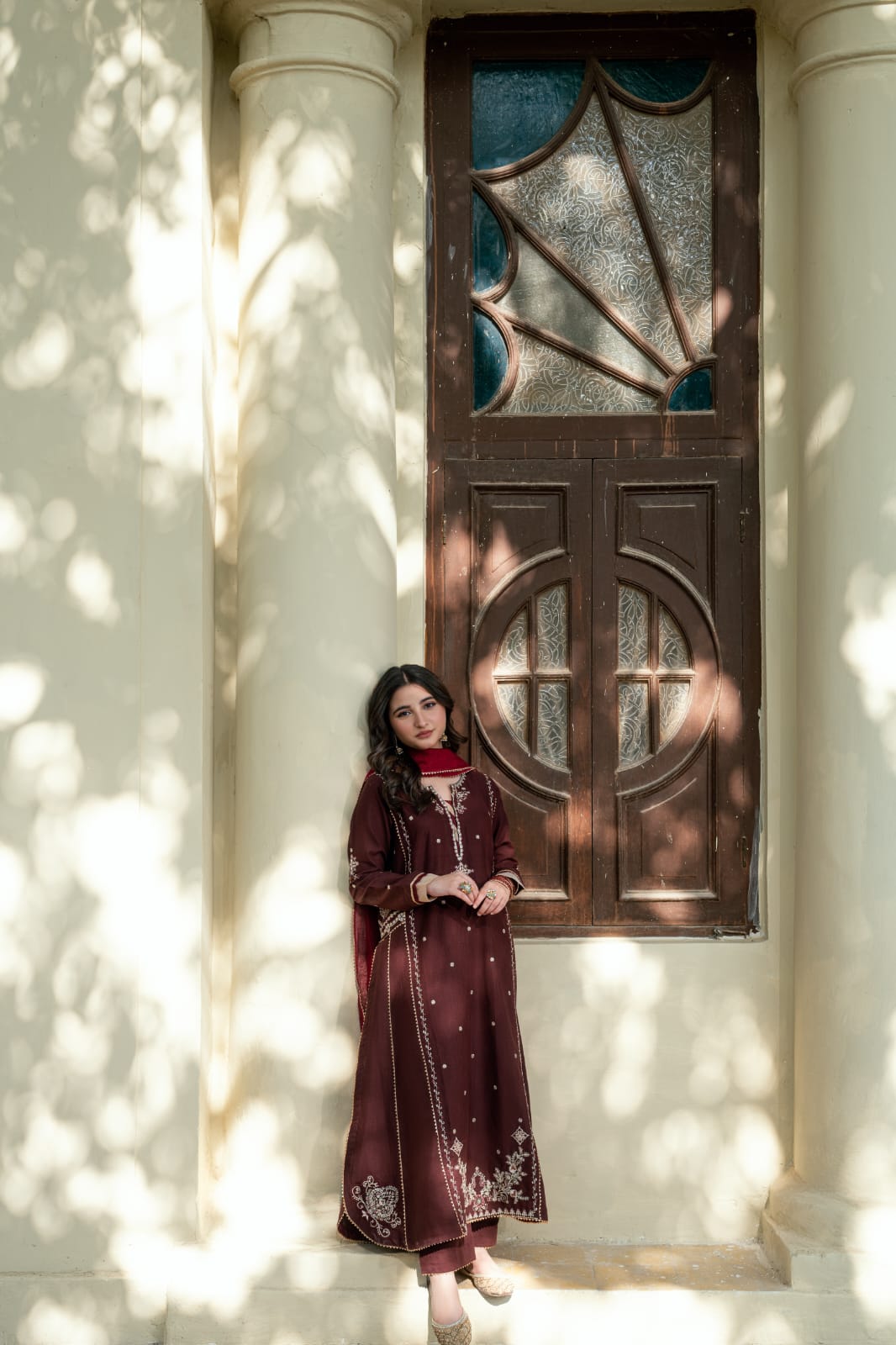 Omal by Komal - Mahwish Khaddar Suit For Women - Brown - 3 Piece