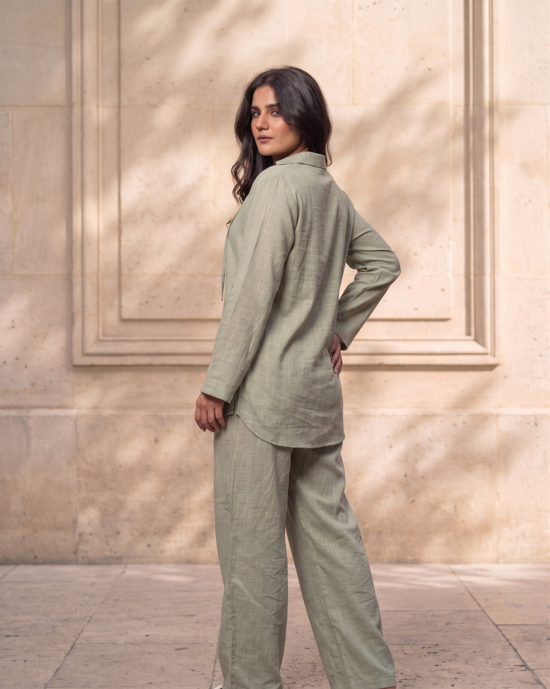 Leon Co-ord set Sage Green 2 Piece