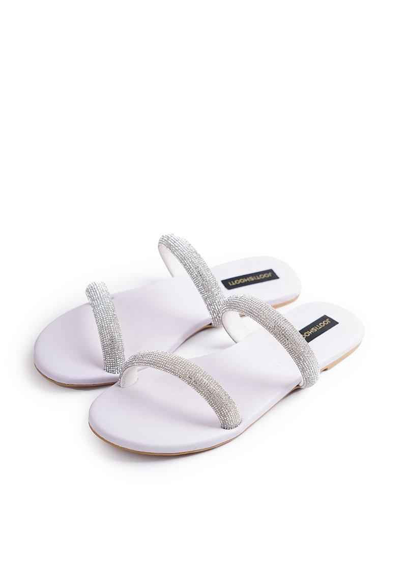 JootiShooti - Twinkle Two Strap Diamanté Slides