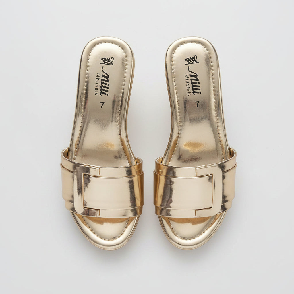 Milli Shoes - Golden Wedge Heels