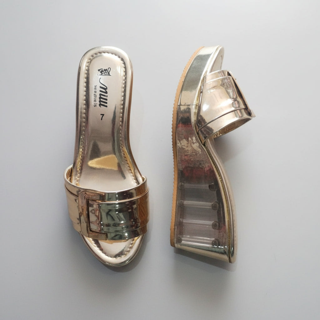 Milli Shoes - Golden Wedge Heels
