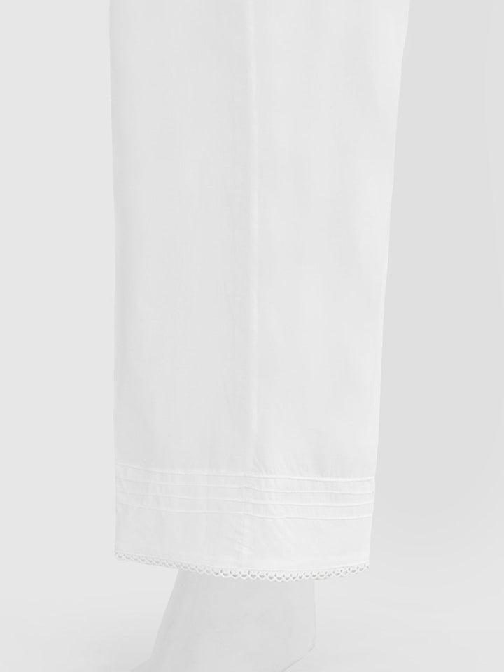 Oaks - Women White Cambric Trouser  - 1 Piece