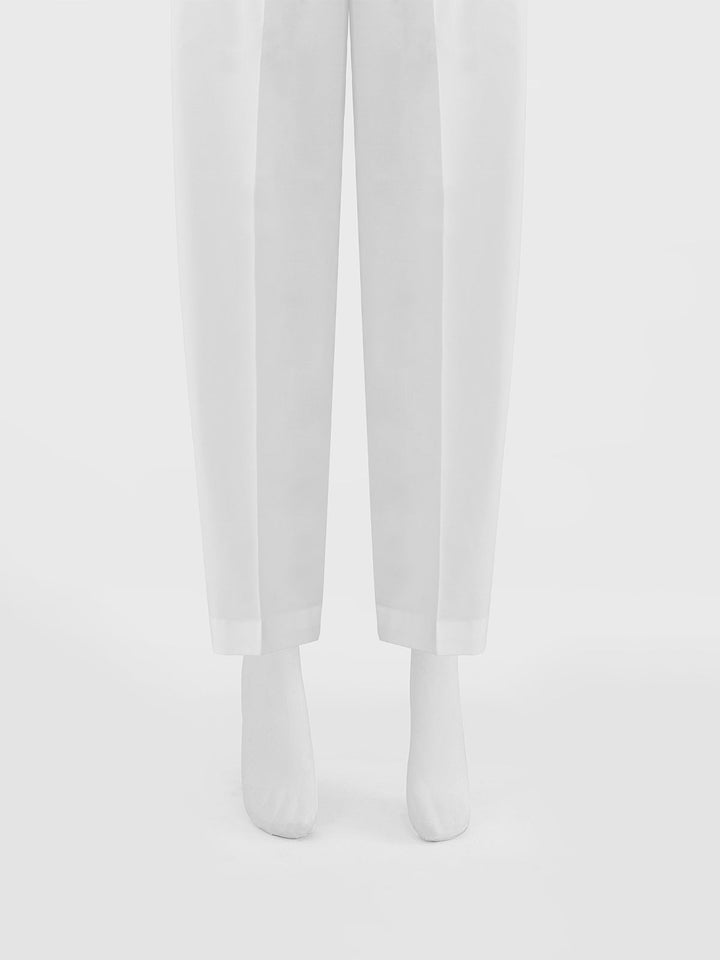 Oaks - Women White Cambric Trouser  - 1 Piece