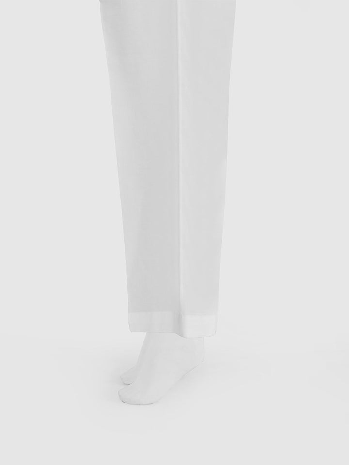Oaks - Women White Cambric Trouser  - 1 Piece