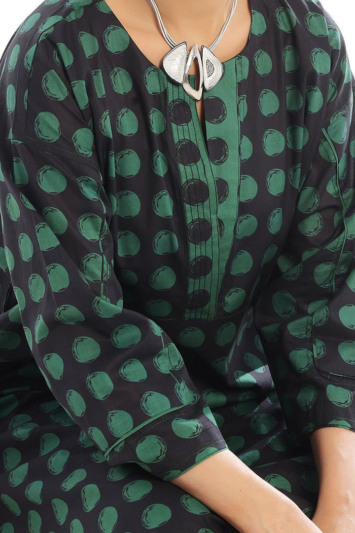 Oaks - Printed Pret & Unstitched Shirt Trouser Swiss Lawn Green - 2 Piece