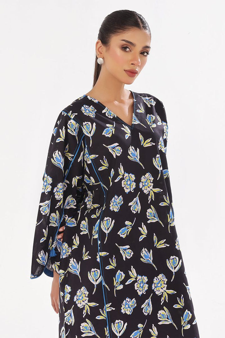 Oaks - Printed Pret & Unstitched Shirt Trouser Swiss Lawn Black - 2 Piece