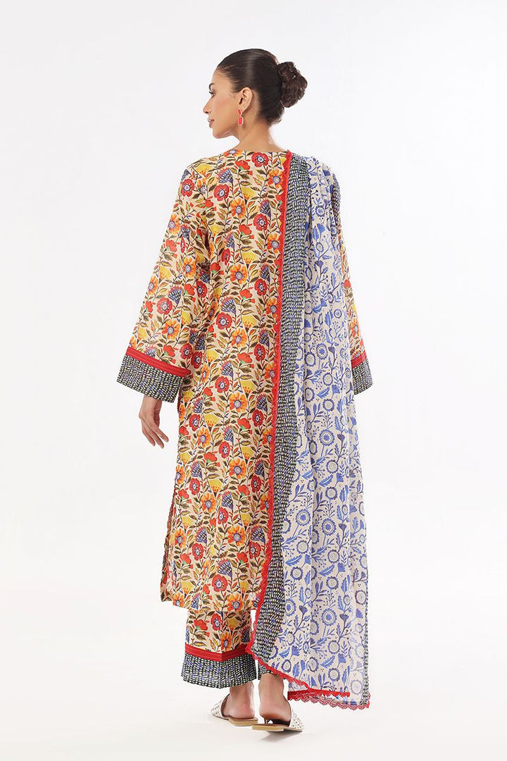 Oaks - Printed Pret & Unstitched Suit Masoori Lawn Blue - 3 Piece