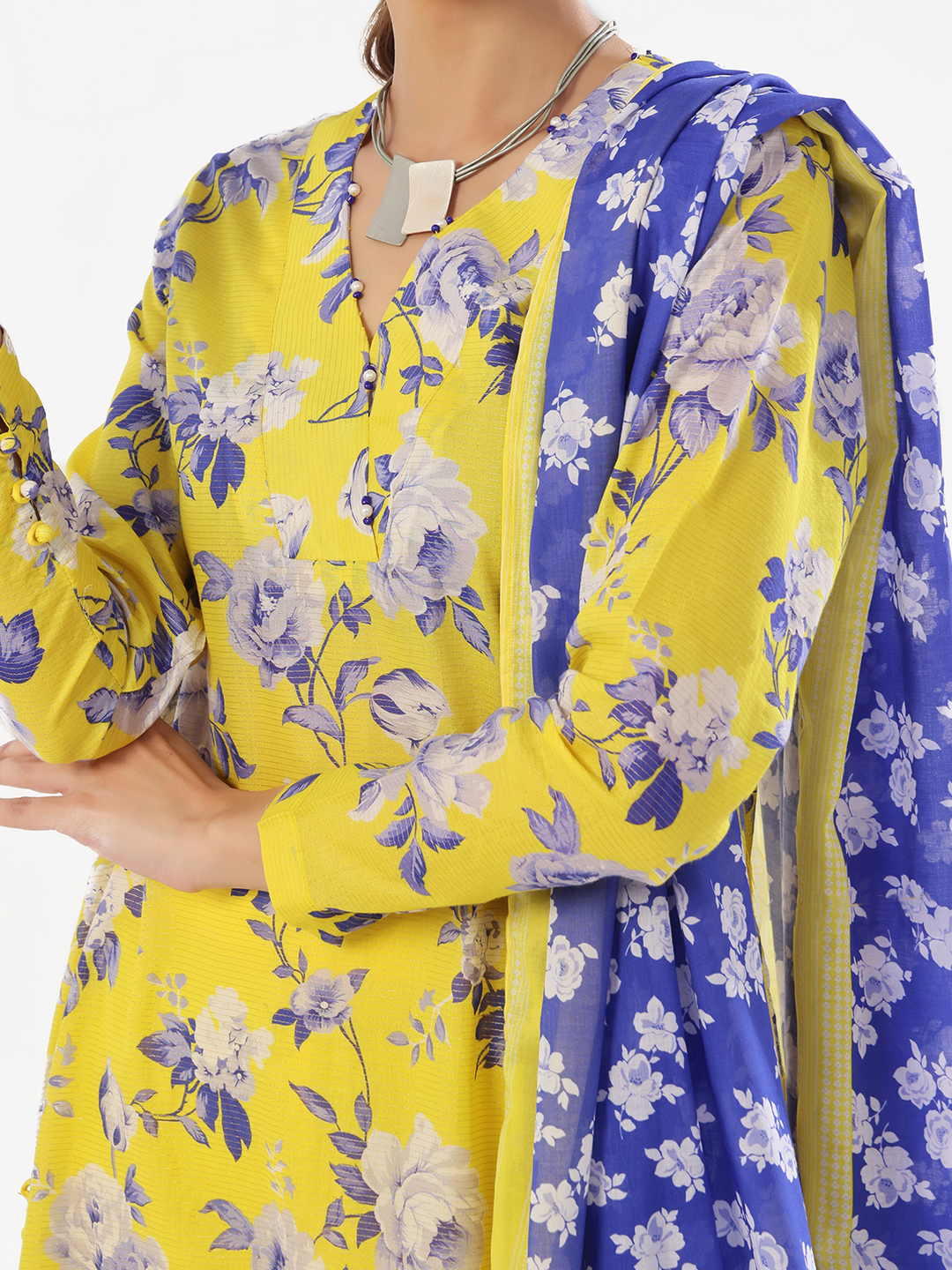 Oaks - Printed Pret & Unstitched Suit Masoori Lawn Yellow - 3 Piece