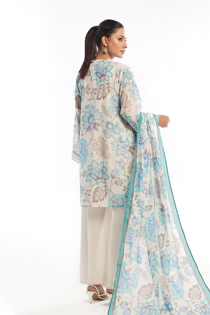 Oaks - Printed Unstitched Masoori Lawn Blue  - 3 Piece