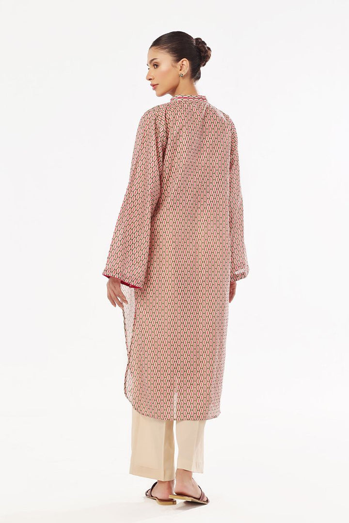 Oaks - Printed Pret & Unstitched Kurti Masoori Lawn Green - 1 Piece