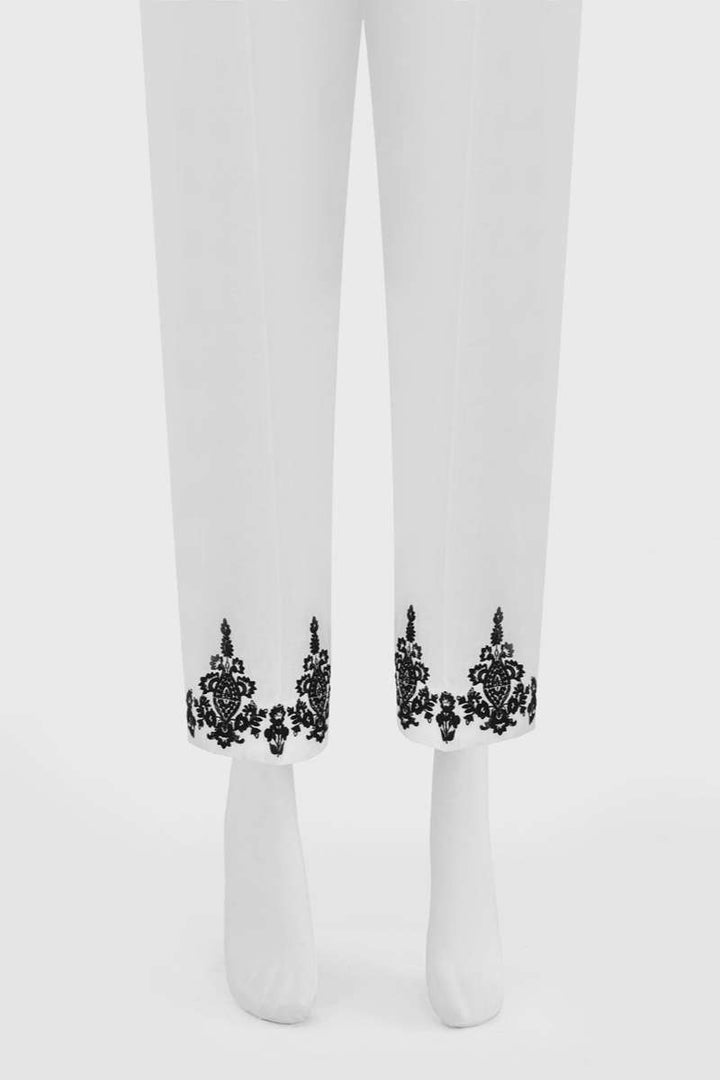 Oaks - Women White Lawn Trouser  - 1 Piece