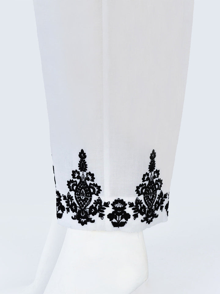 Oaks - Women White Lawn Trouser  - 1 Piece