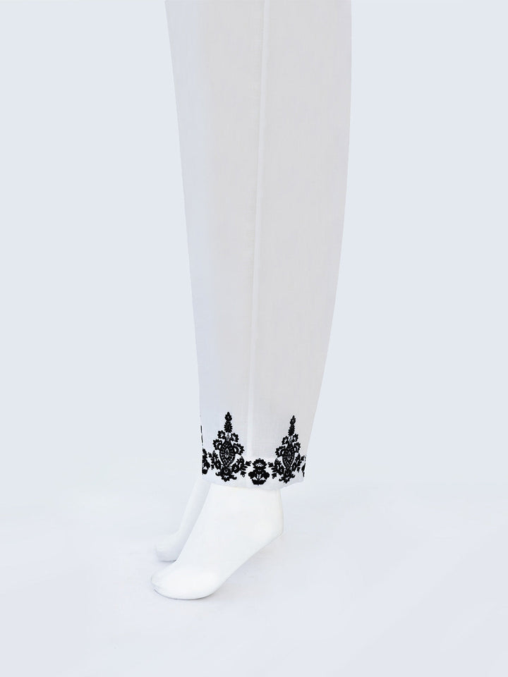 Oaks - Women White Lawn Trouser  - 1 Piece