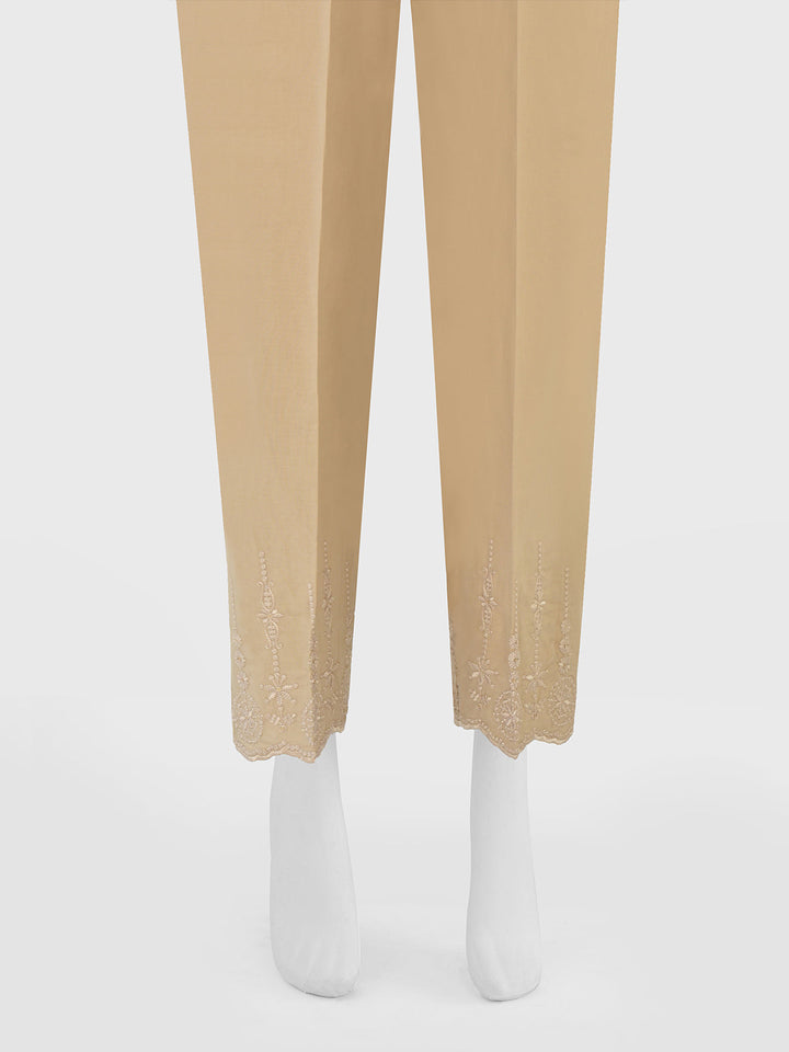 Oaks - Women Beige Lawn Trouser  - 1 Piece