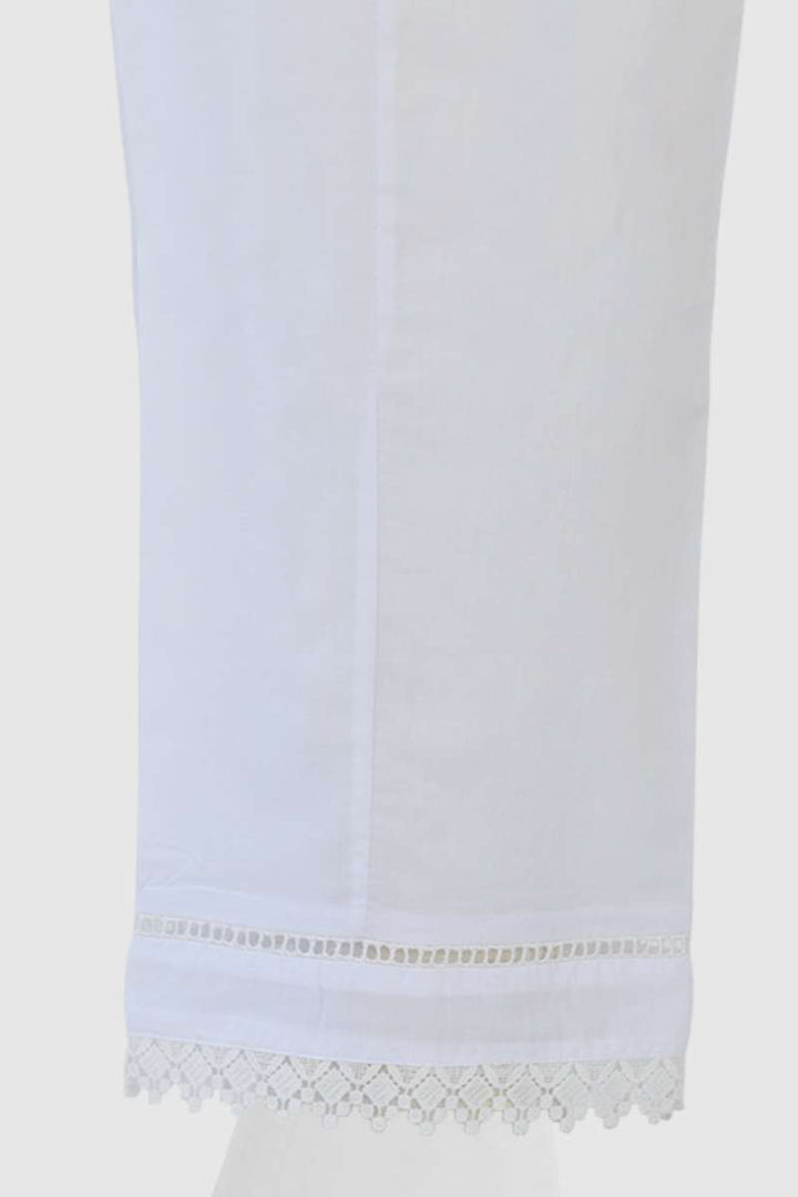 Oaks - Women White Lawn Trouser  - 1 Piece