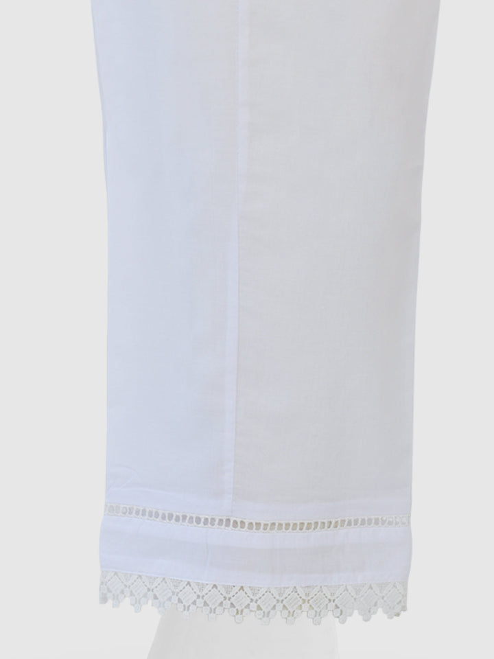Oaks - Women White Lawn Trouser  - 1 Piece