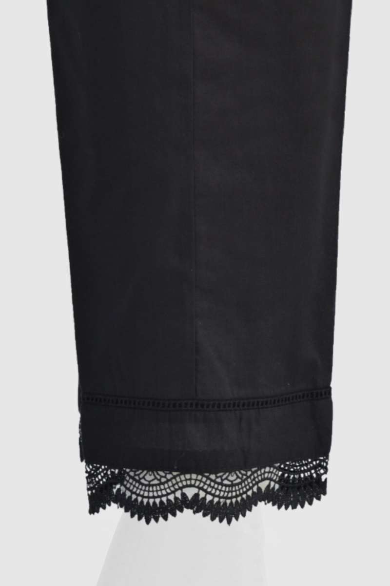 Oaks - Women Black Lawn Trouser  - 1 Piece